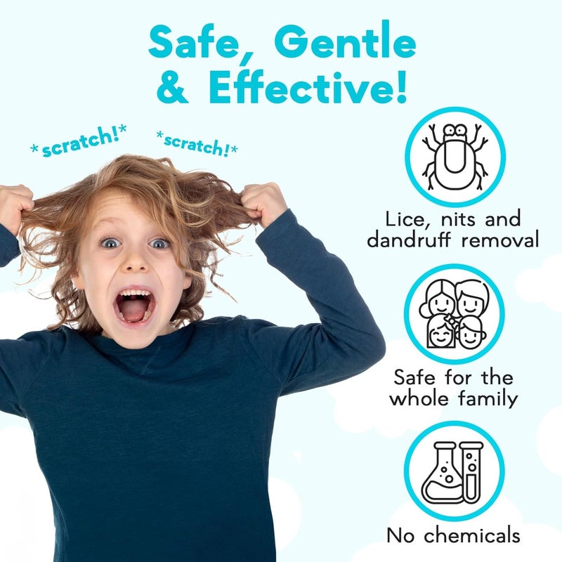 Adamson Lice Comb - Stainless Steel Lice Comb for Kids - Effective Nit Comb - Lice Combs for Thick Hair - Durable and Easy to Clean - Peine para Piojos y Liendres para Niñas - Image 2
